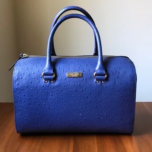 Kate Spade blue ostrich elbow bag